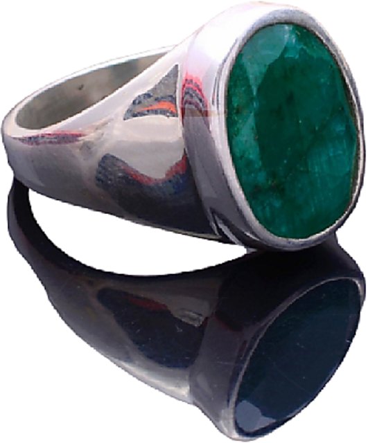 925 Sterling Silver Natural Certified 7.50 Ratti Green Emerald Panna Large  Green Square Mens Fashion Rings Gothic Style Ringchristmas Gift - Etsy