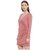 Rivi Dusty Pink Bodycon Polyester Knee Length Midi Wrap Dress