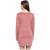 Rivi Dusty Pink Bodycon Polyester Knee Length Midi Wrap Dress