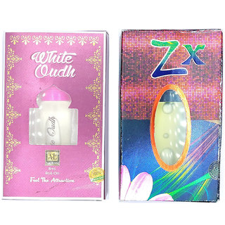 Raviour Lifestyle ZX Attar and White oudh Floral Roll on Attar Each 8ml Combo Pack