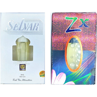 Raviour Lifestyle  ZX Attar and Selvar Floral Roll on Attar Each 8ml Combo Pack