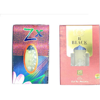 Raviour Lifestyle  ZX Attar and B Black Floral Roll on Attar Each 8ml Combo Pack