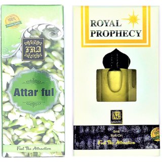 Raviour Lifestyle  Attar Full Attar and Royal Prophency Floral Roll on Attar Each 8ml Combo Pack