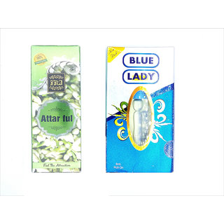 Raviour Lifestyle  Attar Full Attar and Blue Lady Floral Roll on Attar Each 8ml Combo Pack