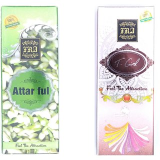 Raviour Lifestyle  Attar Full Attar and T Girl Floral Roll on Attar Each 8ml Combo Pack