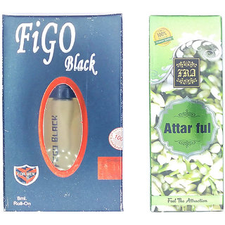 Raviour Lifestyle  Attar Full Attar and Figo Black Floral Roll on Attar Each 8ml Combo Pack