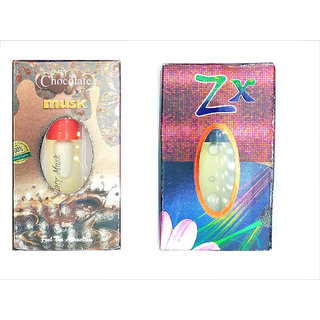 Raviour Lifestyle  ZX Attar and Chocolate Musk Floral Roll on Attar Each 8ml Combo Pack