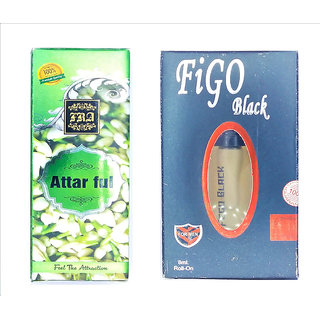 Raviour Lifestyle  Figo Black Attar and Attar Full Floral Roll on Attar Each 8ml Combo Pack