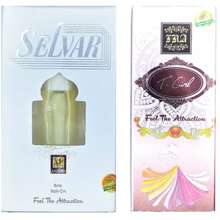 Raviour Lifestyle  T Girl Attar and Selvar Floral Roll on Attar Each 8ml Combo Pack
