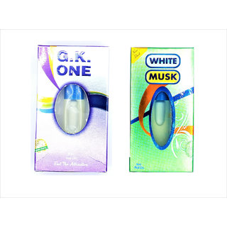 Raviour Lifestyle  White musk Attar and G.K One Floral Roll on Attar Each 8ml Combo Pack