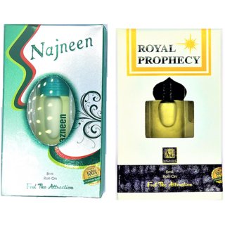 Raviour Lifestyle  Royal prophency Attar and Nazneen Floral Roll on Attar Each 8ml Combo Pack