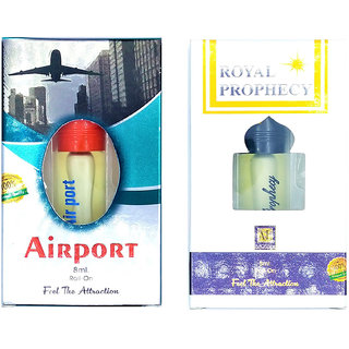 Raviour Lifestyle  Royal prophency Attar and Airport Floral Roll on Attar Each 8ml Combo Pack