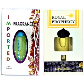 Raviour Lifestyle  Royal prophency Attar and Imported Floral Roll on Attar Each 8ml Combo Pack