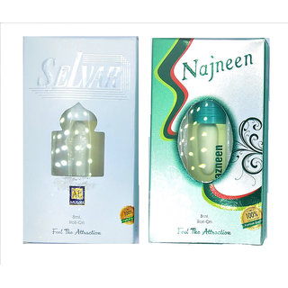 Raviour Lifestyle  Selvar Attar and Nazneen Floral Roll on Attar Each 8ml Combo Pack