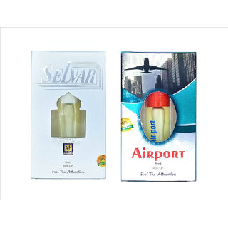 Raviour Lifestyle  Selvar Attar and Airport Floral Roll on Attar Each 8ml Combo Pack