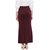 Rivi Wine Color Womens Long Maxi Polyester Pullon Skirt