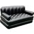 Gioindia 5 In 1 Pvc Air Multipurpose Black 3 Seater Inflatable Sofa ( Black)