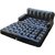 Gioindia 5 In 1 Pvc PP Doublebed Booster Air Multipurpose Black 3 Seater Inflatable Sofa (Black)