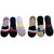 VOICI -No Show Socks for Men 6 Pair of Low Cut Lace with Silicone Invisible Anti-Skid Flat  Liners loafer sockS