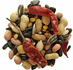 COLOURFUL AQUARIUM - Natural  Healthy Birds Food Seed Mix for All Indian Parrots (900g)