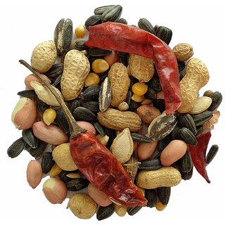 COLOURFUL AQUARIUM - Natural  Healthy Birds Food Seed Mix for All Indian Parrots (900g)