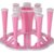 SilverShopIndia Plastic Glass Stand/Tumbler Holder/Glass Holder for Kitchen/Dining Table Pink