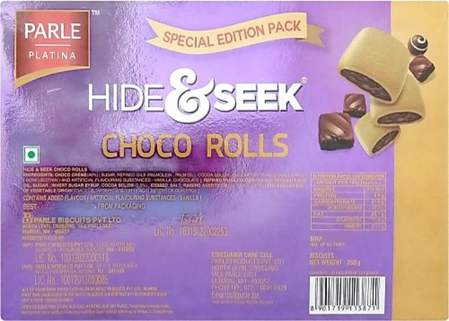 Buy Parle Hide Seek Choco Filled Rolls 250 G Online 85 From Shopclues