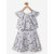 Powderfly Girl's Cotton Grey Round Neck Print Party Dress