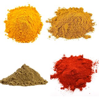 Buy Turmeric , Red Chilli , Coriander , Garam Masala Powder pack of 4 ...