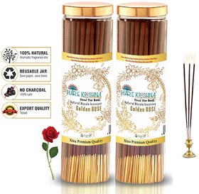 Vringra Rose Agarbatti - Pooja Sticks - Handcrafted Incense Sticks - Pooja Incense Sticks Agarbatti (Pack Of 2)