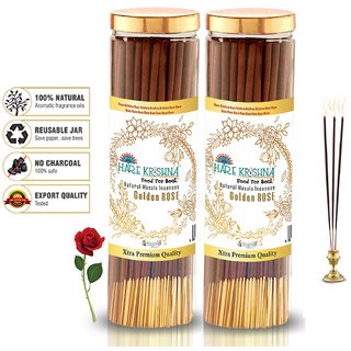 Vringra Rose Agarbatti - Pooja Sticks - Handcrafted Incense Sticks - Pooja Incense Sticks Agarbatti (Pack Of 2)