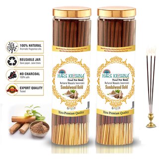 Vringra Sandalwood Agarbatti Sticks - Hand Made Sandal Wood Pooja Incense Sticks - Incense Sticks for Daily Pooja