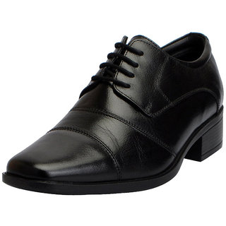 HPO2 Flex Black Leather Formal Shoes 