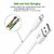 ECBC Pack of 3 Micro USB Cable for Charging - White