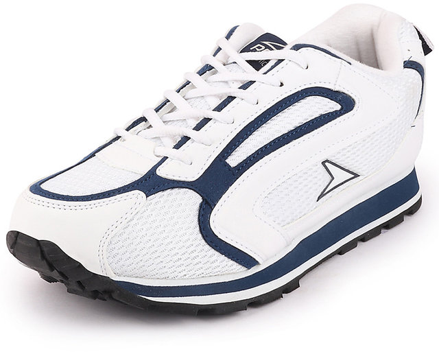 bata power white sports shoes