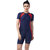 Champ Poly Spandex I Unisex I Multisport Suit I for Skating- Cycling-Swimming I with Colour Patches on Both Sides - Navy
