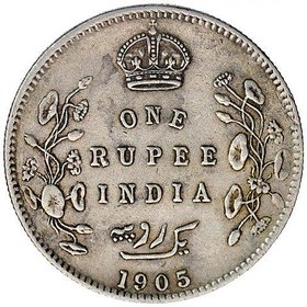 one rupees 1905 silver coin 11.66 gm coin