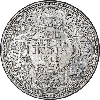                       one rupees 1915 silver coin 11.66 gm coin                                              