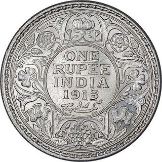                       one rupees 1915 silver coin 11.66 gm coin.                                              