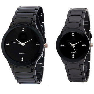 Mastrena Black Analog Bracelet Couple Watch - CS1029
