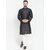 Benstoke mens black designer kurta with pajama
