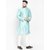 Benstoke Men Sky Blue Designer Regular Fit Kurta With Pajama