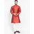 Benstoke mens red designer kurta with pajama