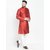 Benstoke mens red designer kurta with pajama
