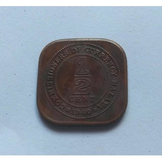 1/2 cent  copper coin