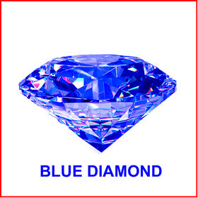 R.K Gems/ Blue 6.20-Carat Crystal American Blue Diamond