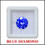 R.K Gems/Extra Fine Round-Blue American Diamond