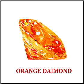 R.K Gems/Extra Fine Round-Orange American Diamond