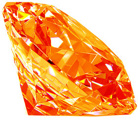 R.K Gems/ Best Quality 10mm Orange Diamond Gemstone