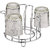 Arni Stainless Steel Glass Stand for Dinning Table, Glass Holder for Kitchen Tumbler Holder Style Round